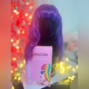 Purple Wig. Deep Amethyst color. 26” Niaconn NEW with Box